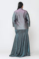 Poly USA JK1908 Plus Size Two Tone Metallic Formal Jacket