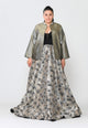 Poly USA JK1908 Plus Size Two Tone Metallic Formal Jacket