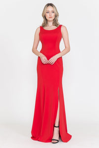Prom Mermaid Long Dress - LAY8168 - RED / XS