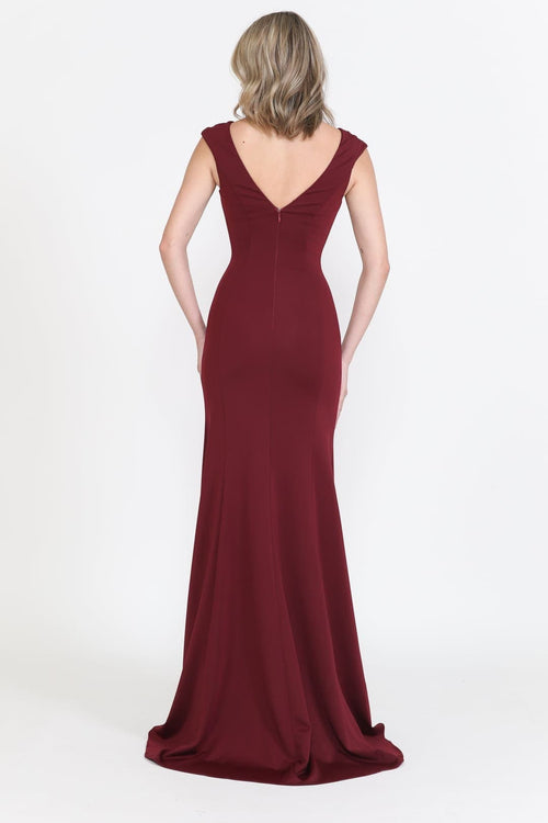 V-neckline Formal Evening Gown