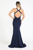 Navy Blue Bridesmaid Dresses-Inexpensive Poly USA 8298 Mermaid Sexy Prom - Dress