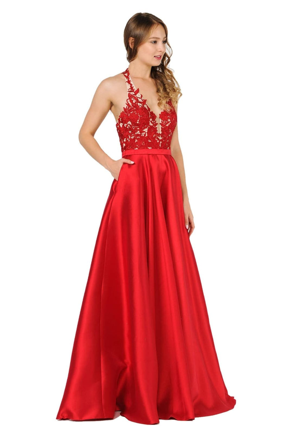 Sexy Halter A Line Prom Evening Dress Y8162