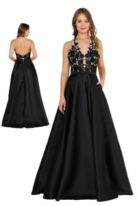 Halter Prom Evening Gown