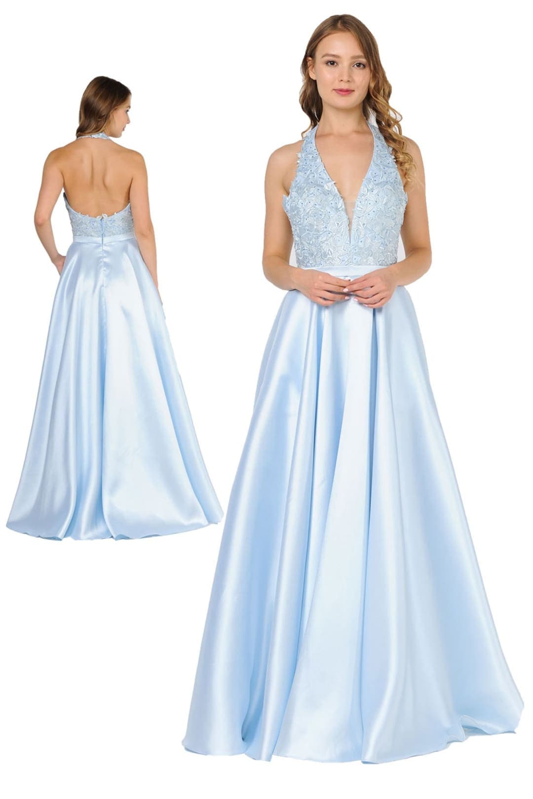 Halter Prom Evening Gown