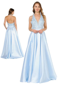 Halter Prom Evening Gown