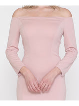 Dusty Rose Bridesmaid Dresses-Inexpensive POLY USA 8378 Modest Long