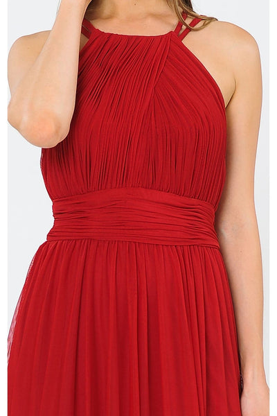 Ruched Bridesmaids Long Dress - LAY8396