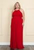 Poly USA 8396 Double Spaghetti Halter Long Simple Bridesmaid Dresses - Dress