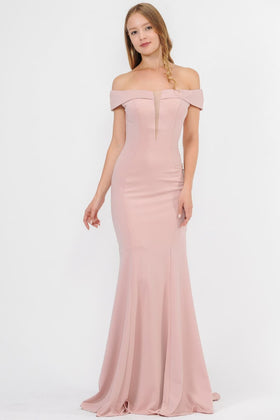 Mauve Bridesmaid Dresses-Inexpensive Poly USA 8462 for Plus Sizes
