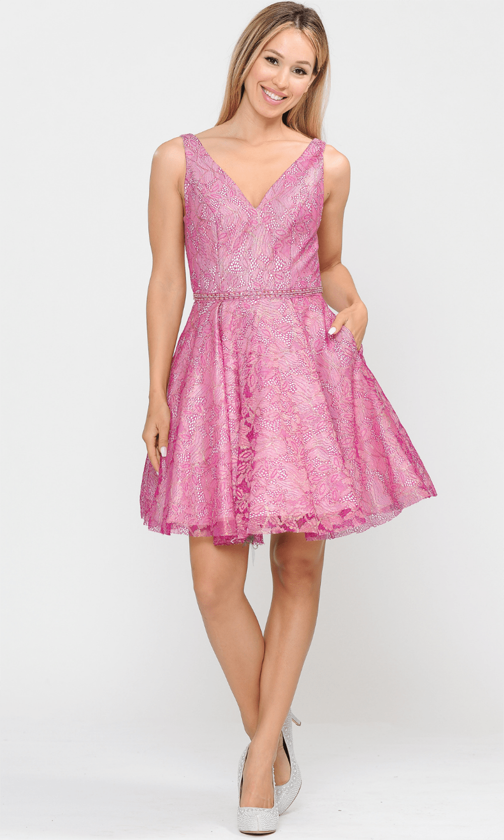 Poly USA Magenta/Blush Cocktail Dresses