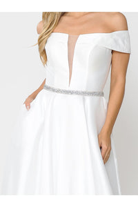 Off The Shoulder Formal Wedding Gown