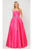 Special Occasion A-Line Formal Prom Dress - FUCHSIA / XS