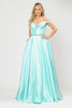 Off The Soulder Prom Formal Gown - MINT / XS