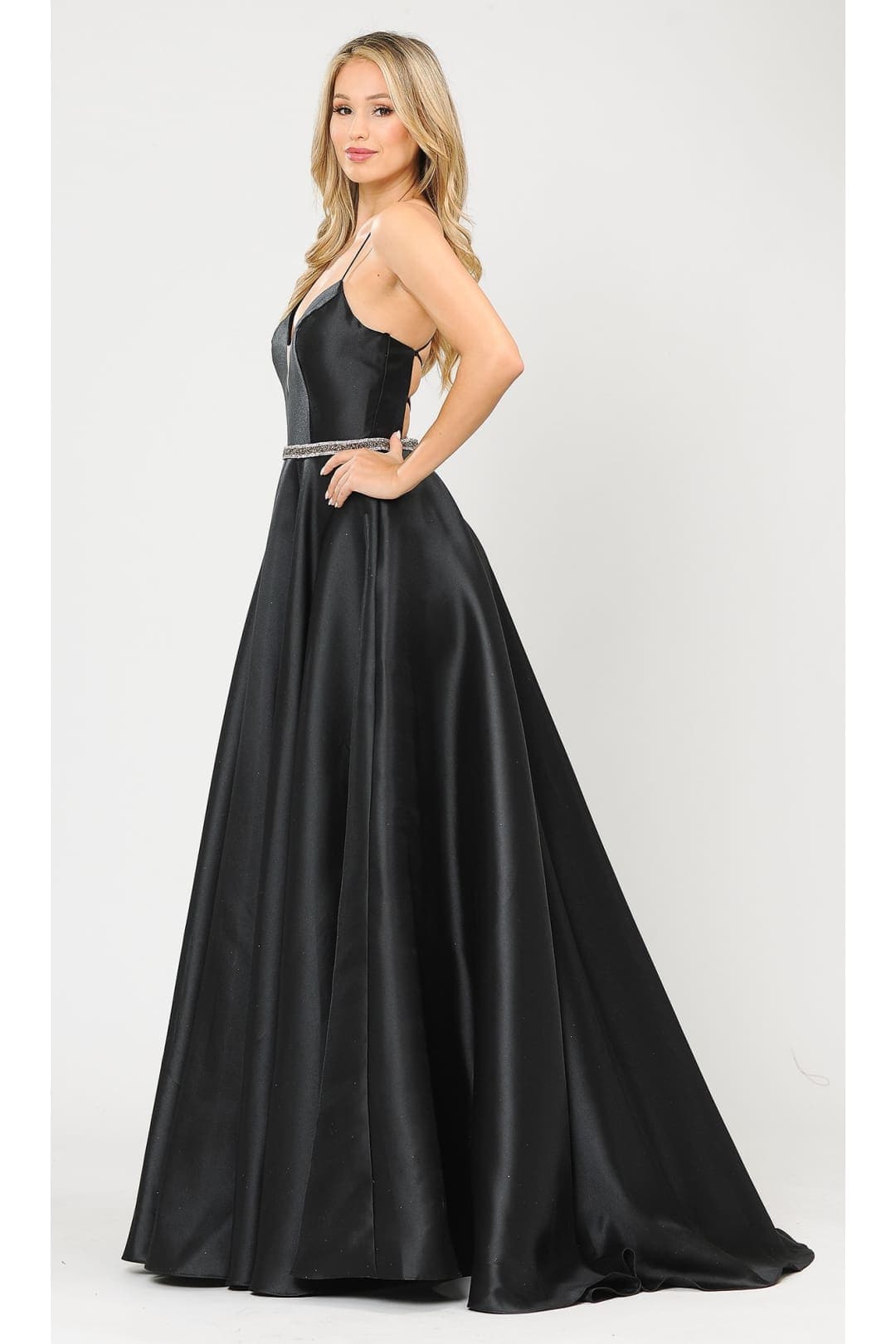 Special Occasion Classy Formal Gown - BLACK / XS