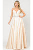 Special Occasion Classy Formal Gown - CHAMPAGNE / XS