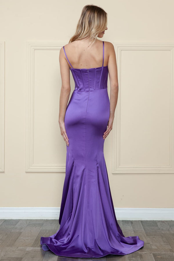 POLY 9008 Boned Bodice Mermaid Dress