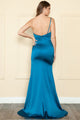 POLY 9030 One Shulder Charmeuse Dress