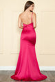 POLY 9030 One Shulder Charmeuse Dress
