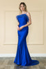 Detachable Feathers Formal Gown