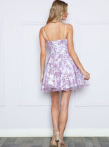 Poly USA 9190 A-line Glitter Short Semi Formal Party Dama Dress