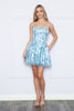 Poly USA 9190 A-line Short Semi Formal Dress - BLUE / XS