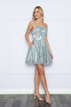 Poly USA 9196 Glitter Short Homecoming Dress