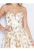 Poly USA 9202 Glitter A-line Short Cocktail Dress