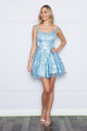 Poly USA 9204 Corset Glitter Party Mini Dress