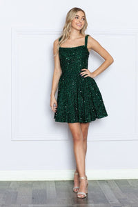 Poly USA 9214 Sequined Cocktail Dress