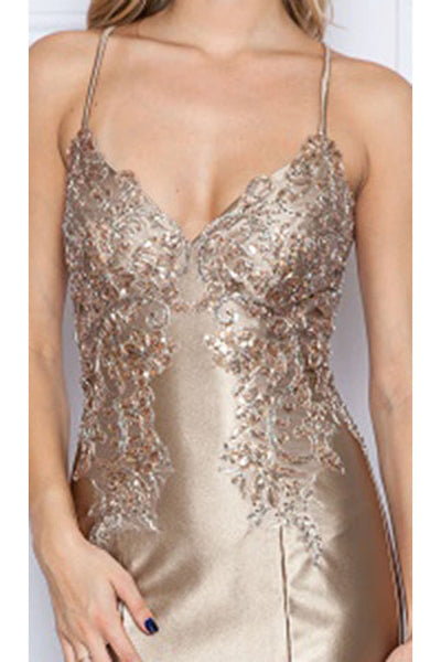 Poly USA 9216 Spaghetti Straps Party Dress