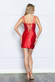 Poly USA 9220 Dual Straps Embellsihed Cocktail Dress