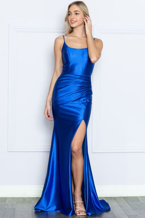 LA Merchandise LAY9250 Spaghetti Straps Simple Evening Gown