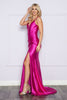 Poly USA 9252 V-neck Stain Spaghetti Straps Corset Evening Formal Gown - Dress