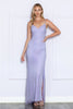 Poly USA 9282 Sleeveless Fitted Crystal Rhinestone Mesh Prom Gown - LAVENDER / XS Dress