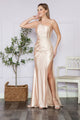 Poly USA 9358 One-Shoulder Embroidery Beaded Long Evening Dress - Dress