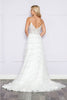 Poly USA 9404 Beaded Embroidered Wedding Ruffle Mesh Off - White Gown - Dress
