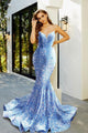 Portia And Scarlett 21208 Strapless Long Prom Dress - Light Blue / Prom Dress
