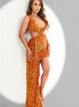 Dama Dresses for Quinceanera in Orange Style PS106X Quince Outfit