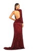 Portia and Scarlett PS2045 -long-One-Shoulder Sequin Prom Dress with Wrap Detail - Black / 20 - Dress