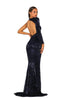 Portia and Scarlett PS2045 -long-One-Shoulder Sequin Prom Dress with Wrap Detail - Emerald / 00 - Dress