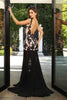 Portia and Scarlett PS21103 -long- Jeweled Embroidery Trumpet Gown for a Stunning Look - Black / 6 - Dress