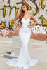 Portia and Scarlett PS21207 -long- Simple Prom Mermaid Gown with Spaghetti Straps and Sequins - Red / 16 - Dress