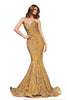 Portia and Scarlett PS21208 -long- Strapless Sequin Evening Gown - Gold / 00 - Dress