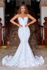 Portia and Scarlett PS21208 -long- Strapless V-Neck Sequin Gown - Rose / 6 - Dress