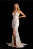 Portia and Scarlett PS21237 -long- Beaded Backless Junior Prom Gown for a Stunning Silhouette - Cream / 12 - Dress