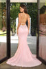 Portia and Scarlett PS21237 -long- Beaded Backless Junior Prom Gown for a Stunning Silhouette - Cream / 6 - Dress