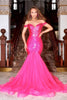 Portia and Scarlett PS21251 -long- Off Shoulder Trumpet Gown with Glittering Accents - Dress