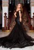 Portia and Scarlett PS21251 -long- Off Shoulder Trumpet Gown with Glittering Accents - Dress