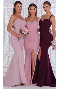 Portia and Scarlett PS21258 - Draped One Shoulder Evening Gown for Effortless Style - Mauve / 00 - Dress