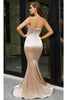 Portia and Scarlett PS21279 -long- Mermaid Prom Dress with Pleat-Ornate Detail - Burgundy / 18 - Dress